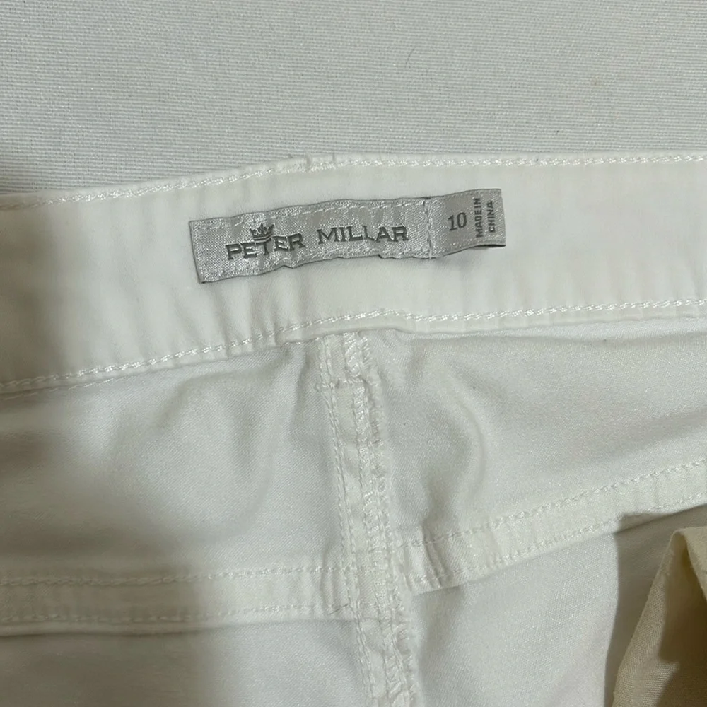 PETER MILLAR WOMENS STRAIGHT GOLF PANTS MID RISE WHITE LIGHTWEIGHT SIZE 10 - Picture 10 of 11